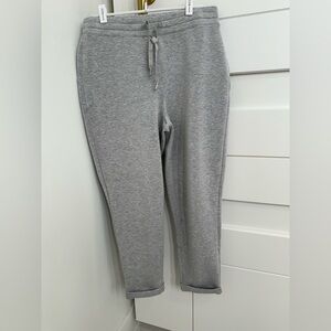 XL (16) Spanx AirEssentials Heather Gray Tapered Sweatpants Pants Joggers